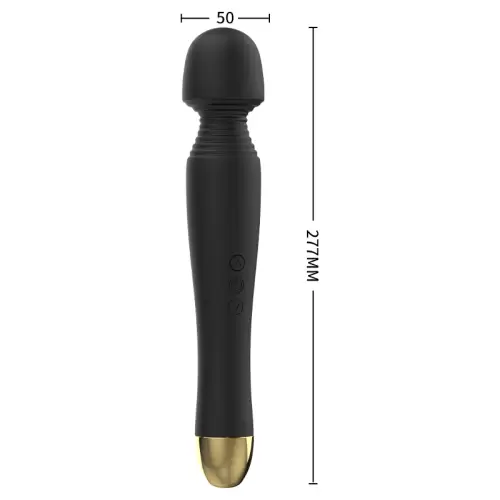 Stymulator-Silicone Massager Black USB 6 Vibration