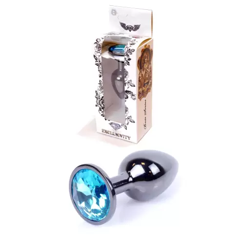Plug-Jewellery Dark Silver PLUG- Light Blue
