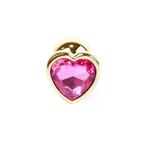 Plug-Jewellery Gold Heart PLUG- Pink