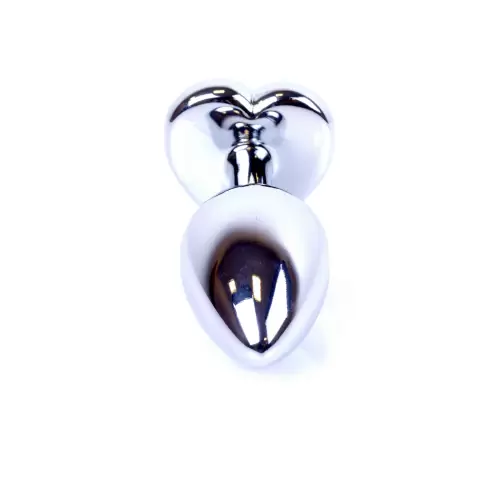 Plug-Jewellery Silver Heart PLUG- Red