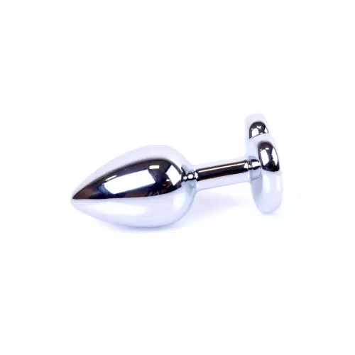 Plug-Jewellery Silver Heart PLUG- Red