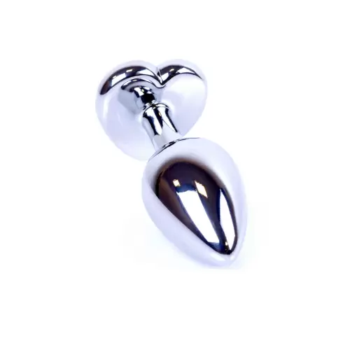Plug-Jewellery Silver Heart PLUG- Red
