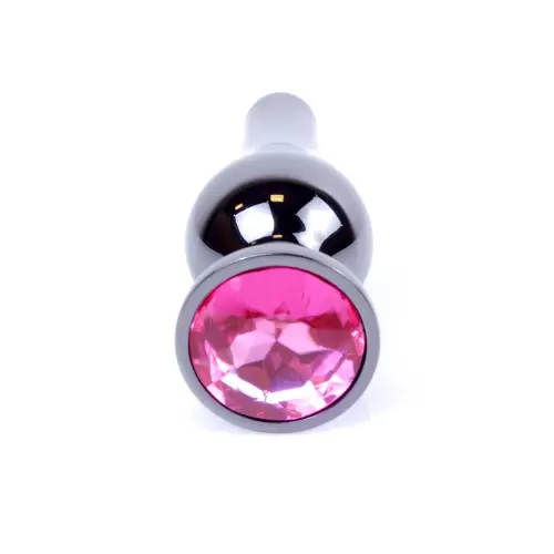 Plug-Jewellery Dark Silver BUTT PLUG- Pink