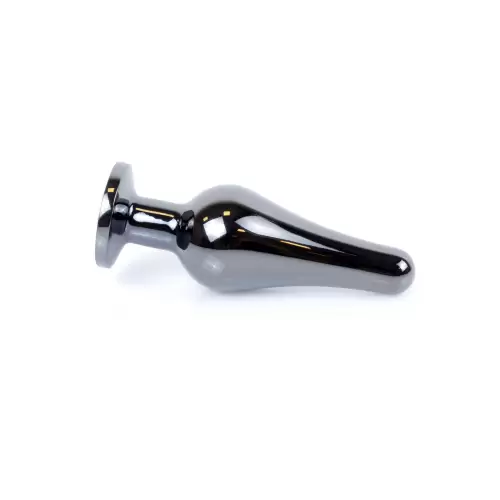 Plug-Jewellery Dark Silver BUTT PLUG- Pink