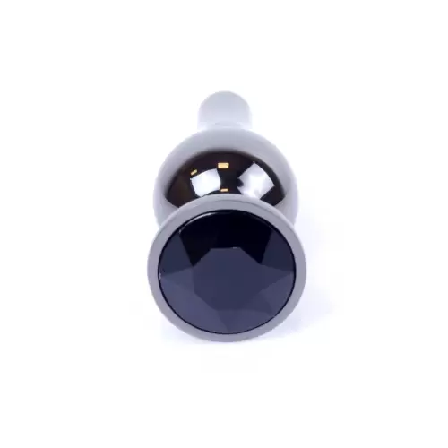 Plug-Jewellery Dark Silver BUTT PLUG- Black