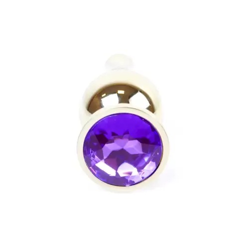 Plug-Jewellery Gold BUTT PLUG- Purple