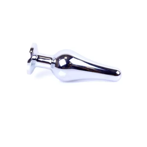 Plug-Jewellery Silver BUTT PLUG- Dark Blue