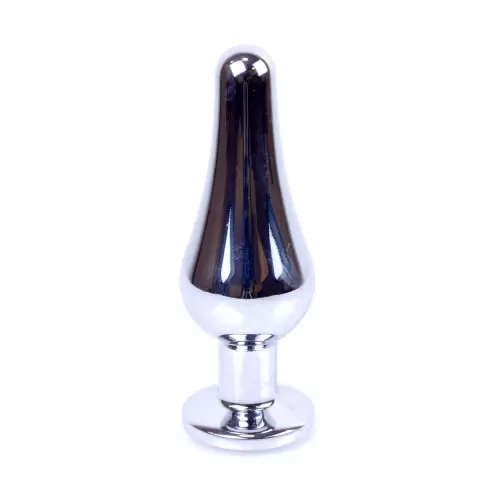 Plug-Jewellery Silver BUTT PLUG- Dark Blue