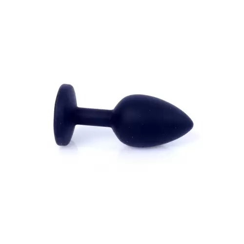 Plug-Jewellery Black Silicon PLUG Small- Pink Diamond