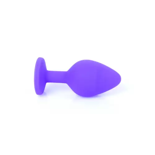 Plug-Jewellery Purple Silicon PLUG Medium- Red Diamond