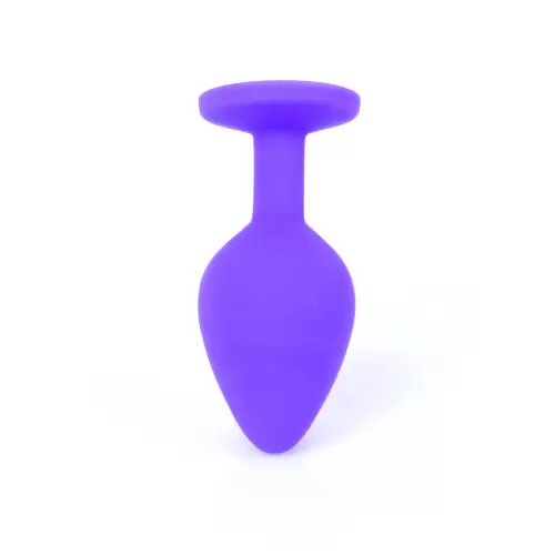 Plug-Jewellery Purple Silicon PLUG Medium- Red Diamond