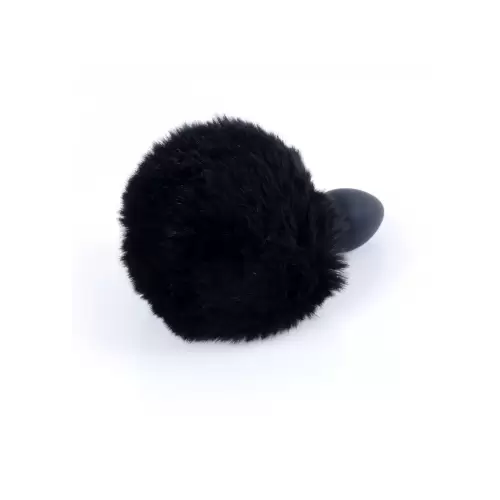 Plug-Jewellery Silicon PLUG - Bunny Tail - Black