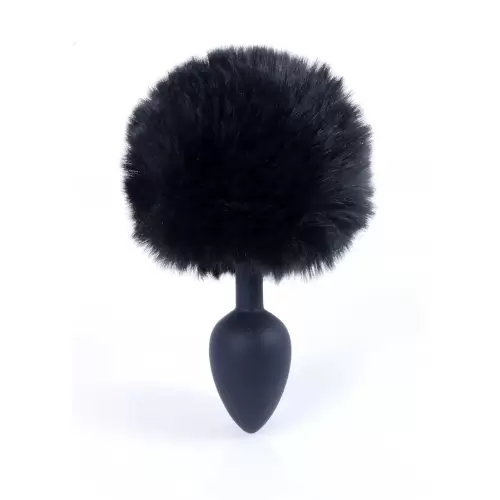 Plug-Jewellery Silicon PLUG - Bunny Tail - Black