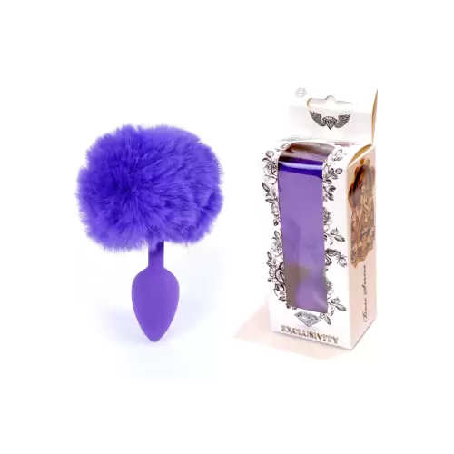 Plug-Jewellery Silicon PLUG - Bunny Tail - Purple