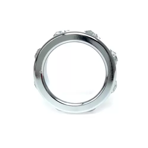 Pierścień-Metal Cock Ring with Cristal Diamonds Small