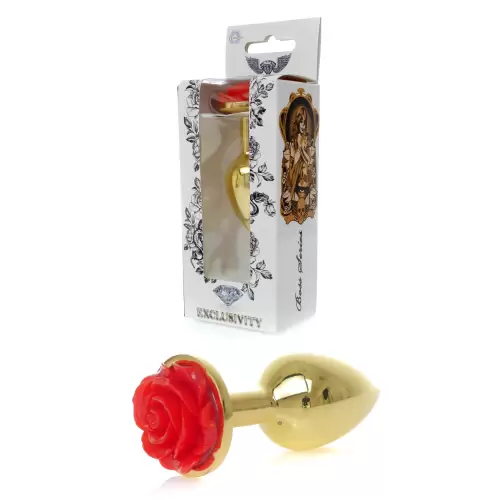 Plug-Jewellery Gold PLUG ROSE- Red