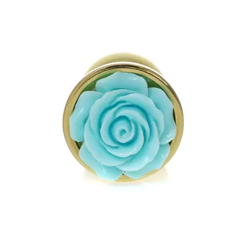Plug-Jewellery Gold PLUG ROSE- Light Blue