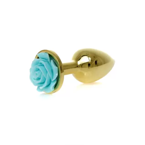 Plug-Jewellery Gold PLUG ROSE- Light Blue
