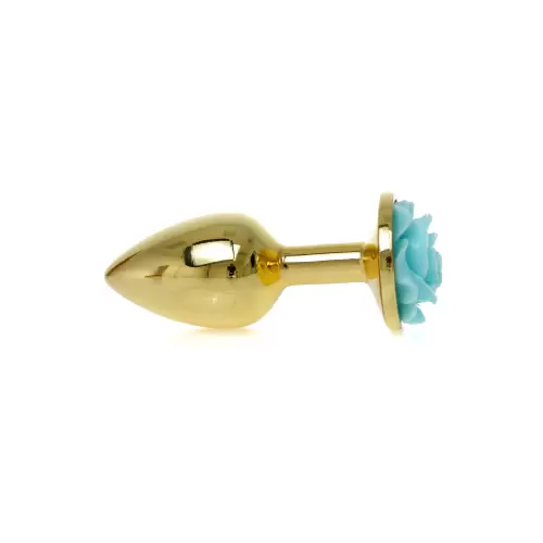 Plug-Jewellery Gold PLUG ROSE- Light Blue