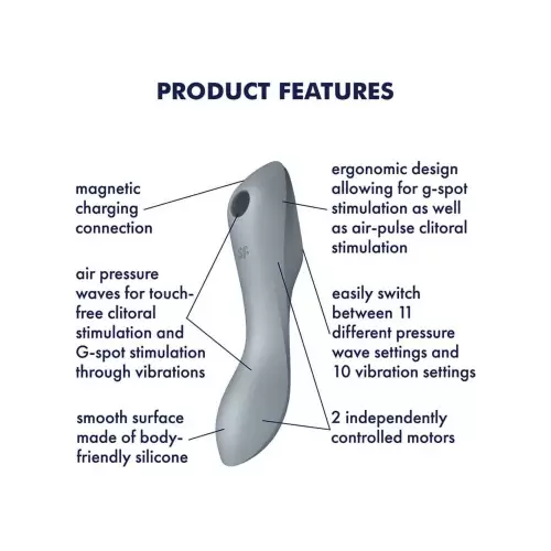 Vibrator - Curvy Trinity 3 (Blue Grey)