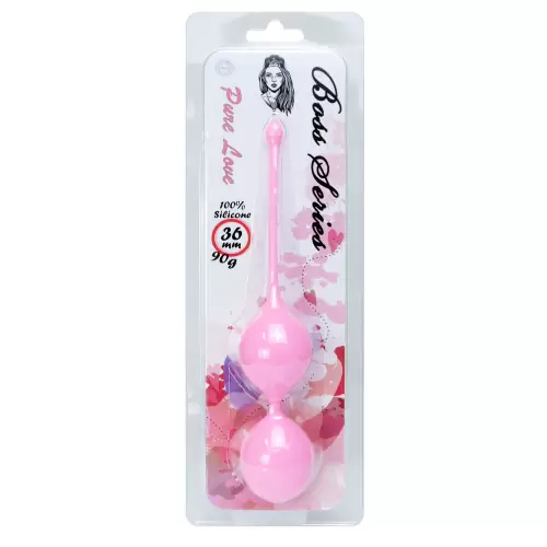 Silicone Kegel Balls 36mm 90g Pink - Boss Series