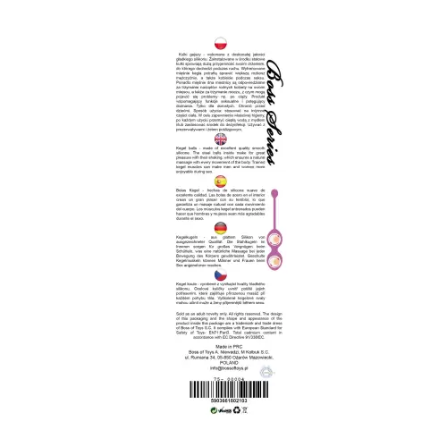 Silicone Kegel Balls 36mm 90g Pink - Boss Series