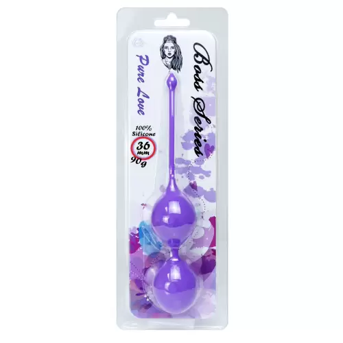 Silicone Kegel Balls 36mm 90g Purple - Boss Series