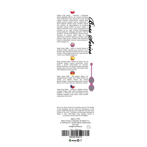 Silicone Kegel Balls 32mm 200g Dark Pink - Boss Series