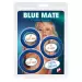 3 blue silicone rings