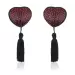 Bielizna-Heart shine nipples tassels (rosso)
