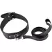 Kinky collar black collar with leash adjustable