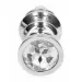 Ribbed Diamond Plug - 3.15 Inch - Silver