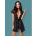Bielizna-810-PEI-1 szlafrok czarny S/M