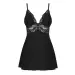 Bielizna-810-BAB-1 babydoll i stringi czarna S/M