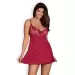 Bielizna-Rosalyne babydoll i stringi czerwona S/M