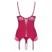 Bielizna-Rosalyne gorset i stringi czerwony S/M