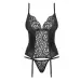 Bielizna-Laluna gorset i stringi czarny S/M