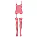 Bielizna-Bodystocking F214 czerwony S/M/L