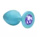 Plug-Anal Emotions Cutie Small Turquoise light purple crystal