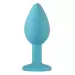 Plug-Anal Emotions Cutie Small Turquoise light purple crystal