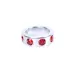 Pierścień-Metal Cock Ring with Red Diamonds Small