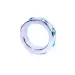 Pierścień-Metal Cock Ring with Light Blue Diamonds Medium