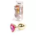Plug-Jewellery Gold Heart PLUG- Pink