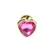 Plug-Jewellery Gold Heart PLUG- Pink
