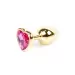 Plug-Jewellery Gold Heart PLUG- Pink