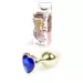 Plug-Jewellery Gold Heart PLUG- Dark Blue