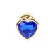 Plug-Jewellery Gold Heart PLUG- Dark Blue