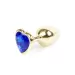 Plug-Jewellery Gold Heart PLUG- Dark Blue