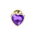 Plug-Jewellery Gold Heart PLUG- Purple