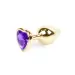 Plug-Jewellery Gold Heart PLUG- Purple